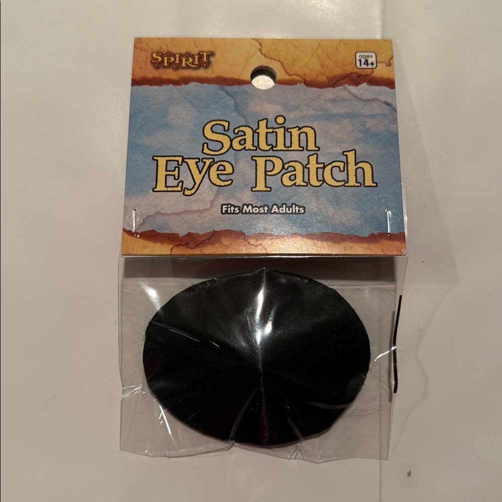 NWT Spirit Black Satin Eye Patch